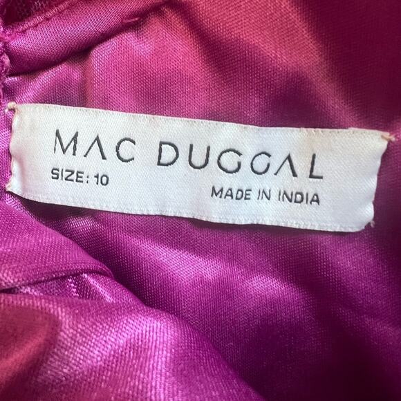 Mac Duggal 5674 Ruffle V-Neck Sequin Dress NWT Size 10 - Picture 5 of 8